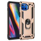 For Motorola Moto G 5G Plus Shockproof TPU + PC Protective Case with 360 Degree Rotating Holder(Gold) - 1