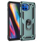 For Motorola Moto G 5G Plus Shockproof TPU + PC Protective Case with 360 Degree Rotating Holder(Dark Green) - 1