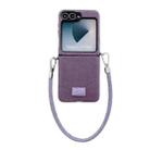 For Samsung Galaxy Z Flip5 Comfortable Short Plush Full Coverage Phone Case(Purple) - 1