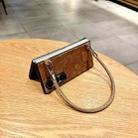 For Samsung Galaxy Z Fold6 5G Comfortable Short Plush Full Coverage Phone Case with Wrist Strap(Brown) - 3