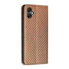 For Samsung Galaxy A06 4G Carbon Fiber Texture Magnetic Flip Leather Phone Case(Brown) - 3