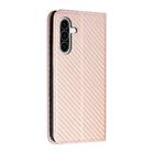 For Samsung Galaxy A26 5G Carbon Fiber Texture Magnetic Flip Leather Phone Case(Rose Gold) - 3