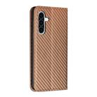 For Samsung Galaxy A36 5G Carbon Fiber Texture Magnetic Flip Leather Phone Case(Brown) - 3