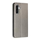 For Samsung Galaxy A36 5G Carbon Fiber Texture Magnetic Flip Leather Phone Case(Grey) - 3