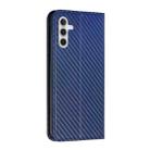 For Samsung Galaxy S25 5G Carbon Fiber Texture Magnetic Flip Leather Phone Case(Blue) - 3