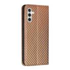 For Samsung Galaxy S25 5G Carbon Fiber Texture Magnetic Flip Leather Phone Case(Brown) - 3