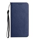 For Samsung Galaxy S25 Ultra 5G Carbon Fiber Texture Magnetic Flip Leather Phone Case(Blue) - 2