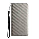 For Samsung Galaxy S25 Ultra 5G Carbon Fiber Texture Magnetic Flip Leather Phone Case(Grey) - 2