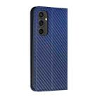 For Samsung Galaxy S24 FE 5G Carbon Fiber Texture Magnetic Flip Leather Phone Case(Blue) - 3