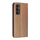 For Samsung Galaxy S24 FE 5G Carbon Fiber Texture Magnetic Flip Leather Phone Case(Brown) - 3