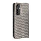 For Samsung Galaxy S24 FE 5G Carbon Fiber Texture Magnetic Flip Leather Phone Case(Grey) - 3