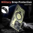 For Redmi Note 14 5G PC Hybrid TPU Armor MagSafe Ring Holder Phone Case(Olive Green) - 3