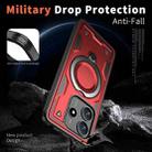 For Redmi Note 14 5G PC Hybrid TPU Armor MagSafe Ring Holder Phone Case(Red) - 3