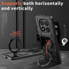 For Redmi Note 14 Pro 5G PC Hybrid TPU Armor MagSafe Ring Holder Phone Case(Black) - 2