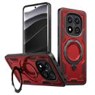 For Redmi Note 14 Pro 5G PC Hybrid TPU Armor MagSafe Ring Holder Phone Case(Red) - 1