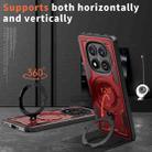 For Redmi Note 14 Pro 5G PC Hybrid TPU Armor MagSafe Ring Holder Phone Case(Red) - 2