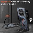 For Redmi Note 14 Pro 5G PC Hybrid TPU Armor MagSafe Ring Holder Phone Case(Blue) - 2