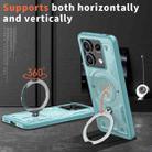 For Redmi Note 13 Pro 5G PC Hybrid TPU Armor MagSafe Ring Holder Phone Case(Light Blue) - 2