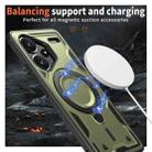 For Redmi Note 13 Pro+ PC Hybrid TPU Armor MagSafe Ring Holder Phone Case(Olive Green) - 3