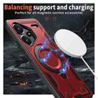 For Redmi Note 13 Pro+ PC Hybrid TPU Armor MagSafe Ring Holder Phone Case(Red) - 3