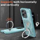For Redmi 12 5G PC Hybrid TPU Armor MagSafe Ring Holder Phone Case(Light Blue) - 2