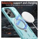 For Redmi 12 5G PC Hybrid TPU Armor MagSafe Ring Holder Phone Case(Light Blue) - 3