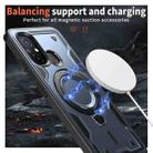 For Redmi 12C 4G PC Hybrid TPU Armor MagSafe Ring Holder Phone Case(Blue) - 3
