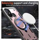 For Redmi 12C 4G PC Hybrid TPU Armor MagSafe Ring Holder Phone Case(Rose Gold) - 3