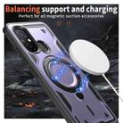 For Redmi 12C 4G PC Hybrid TPU Armor MagSafe Ring Holder Phone Case(Purple) - 3
