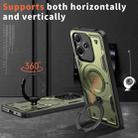 For Redmi 13 4G / 5G / Note 13R PC Hybrid TPU Armor MagSafe Ring Holder Phone Case(Olive Green) - 2