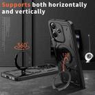 For Redmi 13 4G / 5G / Note 13R PC Hybrid TPU Armor MagSafe Ring Holder Phone Case(Black) - 2