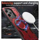 For Redmi 13 4G / 5G / Note 13R PC Hybrid TPU Armor MagSafe Ring Holder Phone Case(Red) - 3