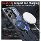 For Redmi 13 4G / 5G / Note 13R PC Hybrid TPU Armor MagSafe Ring Holder Phone Case(Blue) - 3