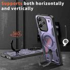 For Redmi 13 4G / 5G / Note 13R PC Hybrid TPU Armor MagSafe Ring Holder Phone Case(Purple) - 2