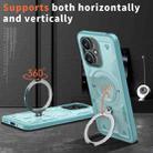 For Redmi 13C 5G PC Hybrid TPU Armor MagSafe Ring Holder Phone Case(Light Blue) - 2