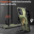 For Redmi 13C 5G PC Hybrid TPU Armor MagSafe Ring Holder Phone Case(Olive Green) - 2
