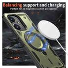 For Redmi 13C 5G PC Hybrid TPU Armor MagSafe Ring Holder Phone Case(Olive Green) - 3