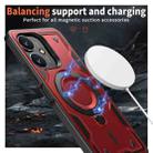 For Redmi 13C 5G PC Hybrid TPU Armor MagSafe Ring Holder Phone Case(Red) - 3