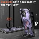 For Redmi 13C 5G PC Hybrid TPU Armor MagSafe Ring Holder Phone Case(Purple) - 2