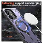 For Redmi 13C 5G PC Hybrid TPU Armor MagSafe Ring Holder Phone Case(Purple) - 3
