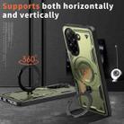 For Redmi A5 4G 171.7mm / Poco C71 PC Hybrid TPU Armor MagSafe Ring Holder Phone Case(Olive Green) - 2
