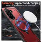 For Redmi A5 4G 171.7mm / Poco C71 PC Hybrid TPU Armor MagSafe Ring Holder Phone Case(Red) - 3