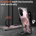 For Redmi A5 4G 171.7mm / Poco C71 PC Hybrid TPU Armor MagSafe Ring Holder Phone Case(Rose Gold) - 2