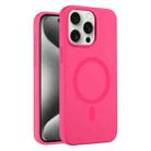 For iPhone 15 Pro Pure Color Liquid Silicone MagSafe Phone Case(Rose Red) - 1