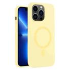 For iPhone 13 Pro Pure Color Liquid Silicone MagSafe Phone Case(Cream Yellow) - 1
