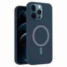 For iPhone 12 Pro Max Pure Color Liquid Silicone MagSafe Phone Case(Royal Blue) - 1