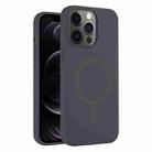 For iPhone 12 Pro Pure Color Liquid Silicone MagSafe Phone Case(Charcoal Gray) - 1