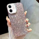 For iPhone 12 Mosaic Diamond Texture PC Hybrid TPU Phone Case(Pink) - 1