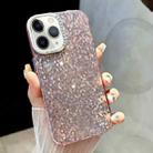 For iPhone 12 Pro Mosaic Diamond Texture PC Hybrid TPU Phone Case(Pink) - 1