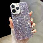 For iPhone 12 Pro Mosaic Diamond Texture PC Hybrid TPU Phone Case(Purple) - 1